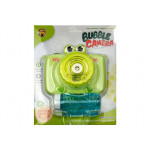 Fotoaparát vytvárajúci bubliny žaba zelená